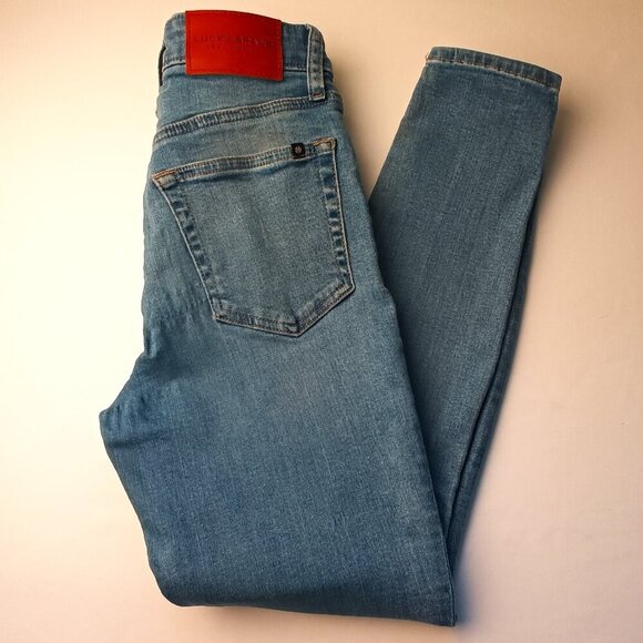 Lucky Brand Denim Jeans Size 0/25 Ankle High Rise Skinny Bridgette Medium Wash - Picture 1 of 10
